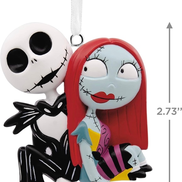 Holiday Ornament Disney Tim Burton's The Nightmare Before Christmas Jack & Sally - Picture 3 of 5